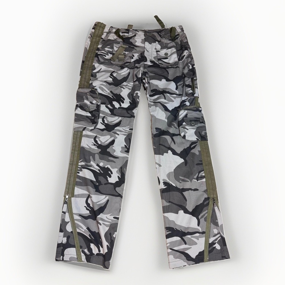 Free Knight Cargo Pants 34 Tactical Streetwear Grey Camo Cotton Blend